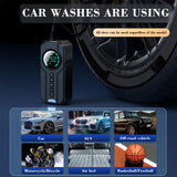12V Car Air Compressor 180psi Electric Tyre Inflator Pump LED Lamp For Motorcycle Bicycle Tire Wireless Portable Car Air Pump