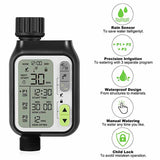 Rainwater Sensor Function Child Lock Mode Digital Water Timer IP65 Waterproof For Garden Lawn Watering System Irrigation Timer