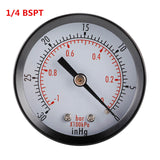 0～-30inHg 0～-1bar 50mm Diameter 1/4 1/8 BSPT Vacuum Pressure Gauge Air Pressure Gauge Oil Pressure Gauge
