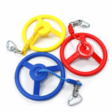 Outdoor Indoor Shaking Hands Climbing Sports Swing Ninja Wheel Set Accessories Children's Swing Ring Steering Wheel With Rope