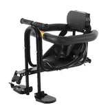 Front Bicycle Seat Child Safety Saddle Baby Seat with Pedals and Support Back Rest for MTB Road Bike Outdoor Cycling Accessory