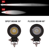 10W LED WORK LIGHT OFFROAD 12V 24V CAR MOTORCYCLE BICYCLE SUV TRUCK ATV UTE AWD 4X4 WAGON CAMPER AUXILIARY DRIVING HEADLIGHT