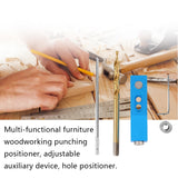 Hole Jig Drill Kit Woodworking ABS Plastic Vertical Hole Puncher Locator Fixture for Precise Drilling and Positioning of Doors