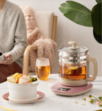 220V Home Electric Kettle 1.5L Health Preserving Pot Automatic Glass Tea Dessert Cooking Machine Household Multi Cooker