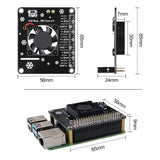 For Raspberry Pi 4B Cooling Fan, for Raspberry Pi 4B Heatsink, for Raspberry Pi 4B GPIO Expansion Board DC5V 0.2A