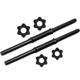 2 Pair Dumbbell Bars For Exercise Collars Weight Lifting Standard Adjustable Threaded Dumbbell Handles 45Cm