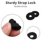 12 Pieces Guitar Strap Locks Silicone Strap Locks Silica Gel Guitar Strap Blocks Guitar Protector