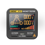 Smart Socket Tester Digital AC Voltage Tester Ground Zero Electric Circuit Detector Line Plug Polarity Phase Pro EU/US/UK/AU
