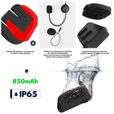 2Pcs V6 Bluetooth Walkie Talkie Helmet Headset Riders Communicator Interphone