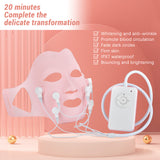 Electric EMS Facial Mask Red Light Therapy Beauty Vibration Anti Aging Wrinkle Rejuvenation Skin Silicone Face Massager Mask