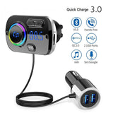 Bluetooth-compatible 5.0 FM Transmitter Car Kit MP3 Modulator Player Wireless Handsfree Dual USB Fast Charger Music Receiver