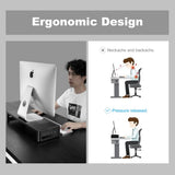 USB3.0 Wireless Charging Monitor Holder Riser Support Data Transfer and Charging Steel Desktop Organizer Lapdesk Monitor Stand