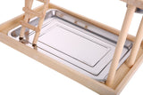 Large Parrot Playstand Bird Play Stand Cockatiel Playground Wood Perch Gym Playpen Ladder with Feeder Cups Toys (Include a Tray)