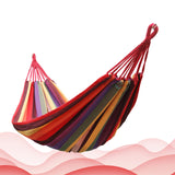 Outdoor Camping Striped Hammock Canvas Hammock Swing Garden Swing Hammock Outdoor Camping Hanging Chair (European Blue)