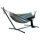 Portable Canvas Hammock Thicken Chair Swing Outdoor Garden Sports Home Travel Leisure Camping Stripe Hammock Double Single