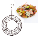 Simple Iron Garden Home Succulents Balcony Wedding Decoration Hanging Basket Flower Pot Holder Wreath Black Heart Shape