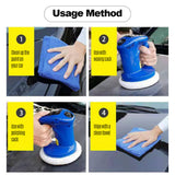 Electric Buffer Polisher with Automotive Wire 5 Inch 80W DC 12V 1500rpm Polishing Waxing for Car Blue