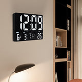 LED Digital Wall Clock Temperature Date and Day Display Electronic LED Clock with Remote Control Display Wall Clock