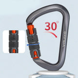 Locking Carabiner Heavy Duty 25kN Aluminum Alloy Clip Hook for Hiking Utility Hammocks Locking Dog Leash Swing