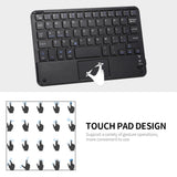 Wireless BT 3.0 Keyboard 59 Keys Ultra-slim Mini BT Keyboard Touch Pad Support Android Windows iOS for Laptop Phone Tablet