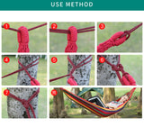 60#Two-person Hammock Camping Thicken Swinging Chair Outdoor Hanging Bed Canvas Rocking Chair Not with Hammock Stand 200*150cm