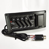 4-Band EQ Equalizer Piezo Pickup EQ-7545R Pre-Amp Acoustic Guitar Preamp Amplifier Tuner
