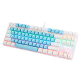 Gaming Mechanical Keyboard 87 keys Game Anti-ghosting Blue Switch RGB Backlit Wired Keyboard For Gamer Laptop PC
