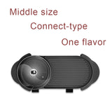 Electric Heating BBQ Household Grill Disconnected Two flavor Hot Pot Smokeless Barbecue Machine Electric Oven Cabob Machine
