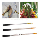 1.5/1.7/1.9m Head Ring Prong Harpoon Spear Rod Fish Dip Net Telescopic Bar Pole Drop Shipping