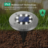 8PCS Solar Ground Light Outdoor Waterproof 8 LED Landscape Lighting Solar Light Cold Light Outdoor Ground Light