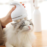 Pet Cat Dog 3D Head Massager Vibrating USB Wireless Waterproof Scalp Massager Promote Head Blood Circulation Health Care Tool