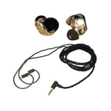 3.5mm Wired Headphone Ergonomic Design In Ear Monitor Earbuds Earphone with MMCX Connection Cable for Singers Drummer Musician