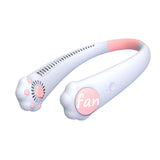 Sports Mini Neck Fan Leafless Fan 2000MAh Lasts 6H USB Charging Household Outdoor Lazy Portable Mute Neck Fan