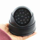 LED Light Fake Camera Black Outdoor CCTV Fake Simulation Dummy Camera Home Surveillance Security Dome Mini Camera Flashing