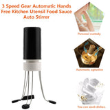 3 Speed Adjustable Automatic Stirrer Whisk Sauces Soup Mixer Stir Crazy Stick Blender Auto Stirrer Blender Kitchen Accessories