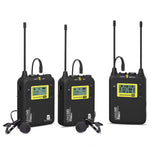 LESNGO Broadcasting Multi-Functional UHF Wireless Distant Transmition Lavalier Microphone Built-in 32GB TF Card Slot