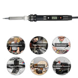 80W Professional LCD Digital Temperature Adjustable Electric Soldering Iron Tool Lead-free Mini Soldering Station