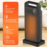 Heater Remote Control Electric Heating Touch Screen Power Saving Heater Vertical 120 Degree Shaking Head EU Plug