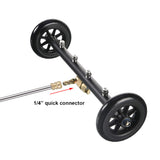 2 in 1 Pressure Washer Attachment Undercarriage Cleaner Water Broom Surface Cleaner with 4 Nozzles 3 Extension Rods