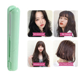2 in 1 Curling Iron Mini Hair straightener Flat Iron USB Splint Hair Straightening Styling Tools Hair Curler Beard straightener