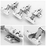 10/20pcs Hinge Soft Closing Full Overlay Door Hydraulic Hinges No-Drilling Hole Clip-On For Cabinet Cupboard Furniture Hardware