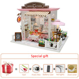 Diy Dollhouse Kit Miniature Building Wooden House Model Japanese-style Sushi Shop Kids Toys Adult Gift Big Doll House Furniture