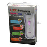 J0PE Portable Women Electric Epilator w/ LED light Rechargeable for Women Legs Arms