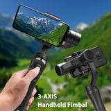 3-Axis Handheld Gimbal Foldable Stabilizer Selfie Stick with Tripod for iPhone 12Pro Max Huawei P30 Pro Xiaomi Samsung Galaxy