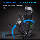 USB Headset Wired Gaming Headphone 3.5mm Jack 7.1 with Microphone RGB LED for PC Notebook Laptop Xbox PS4 Switch Gamer Earphone
