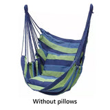 Outdoor Hammock Swing Thicken Chair Hanging Swing Chair Portable Relaxation Canvas Swing Travel Camping Lazy Chair No Pillow