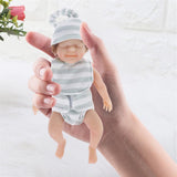 Mini Reborn Baby Dolls 6" Realistic Newborn Baby Dolls That Look Real Silicone Dolls With Full Body For Toddlers Birthday Gift