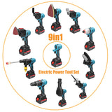 Removable Lithium Electric Power Tool Hand Electric Drill Power Bank Air Blower Car Wash Machine Impact Wrench Chainsaw