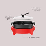 Household Multi Cooker Electric Hot Pot Chafing Dish Multifunctional Electric Hot Pot Cooker Electric Cooking Machine DHG-600BY