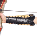 Bow And Arrow Protective Gear Composite Recurve Straight Pull Traditional Bow Cowhide Armguards Extended Thickened Archery Suit